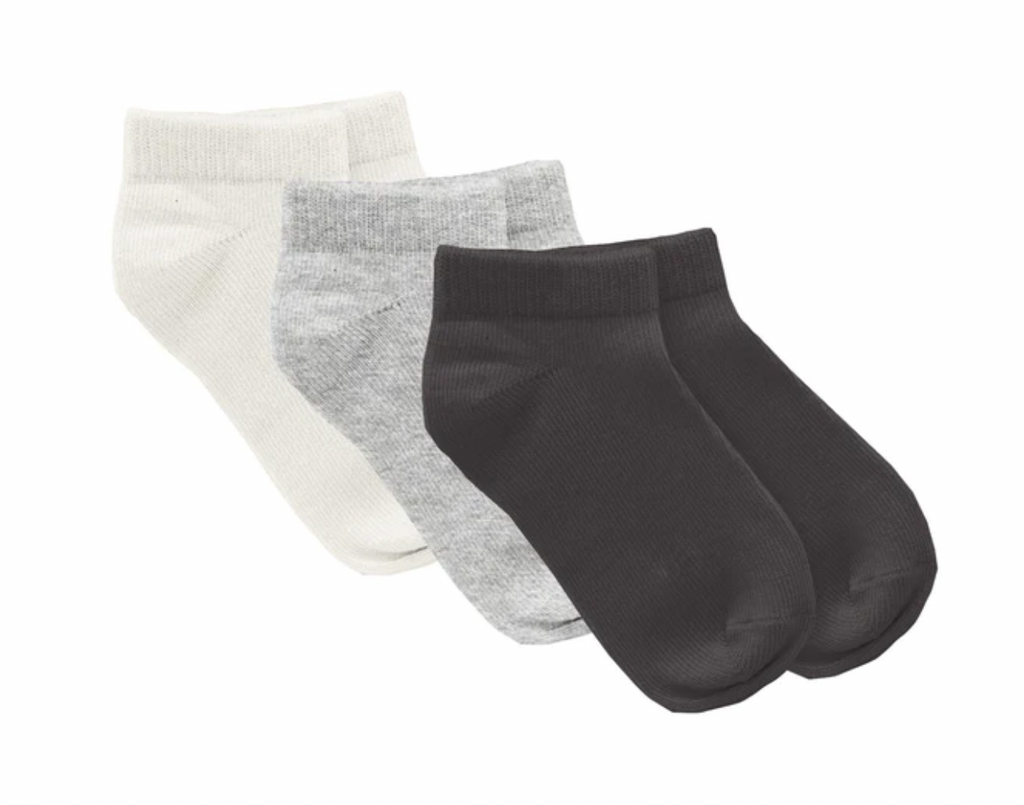 Kickee Pants Ankle socks Set Of 3 - Midnight, Natural & Heathered Mist