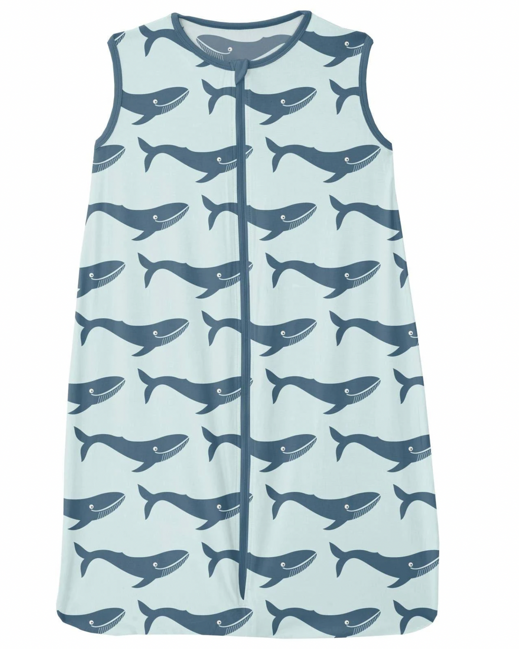 Kickee Pants Print Lightweight Sleeping Bag - Fresh Air Blue Whales