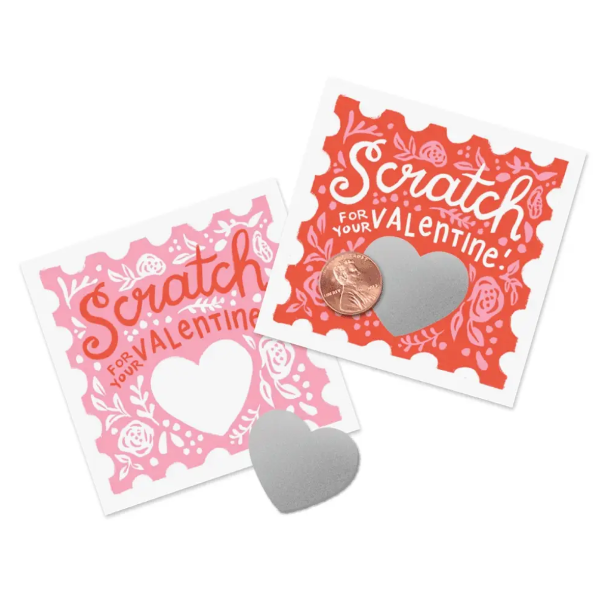 Inklings Paperie Scratch off Floral Valentines