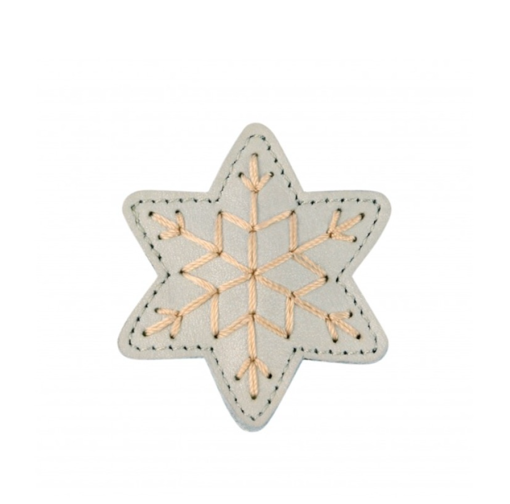 Donsje Sozo Hairclip Snowflake - Light Grey Metallic Nubuck