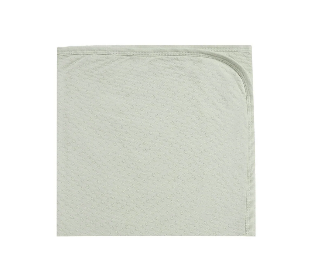 Quincy Mae Pointelle Baby Blanket - Mint