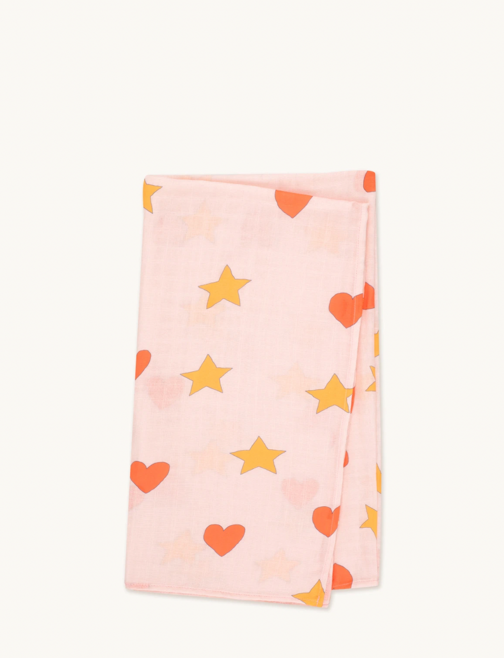 Tiny Cottons Hearts & Stars Swaddle - Pastel Pink