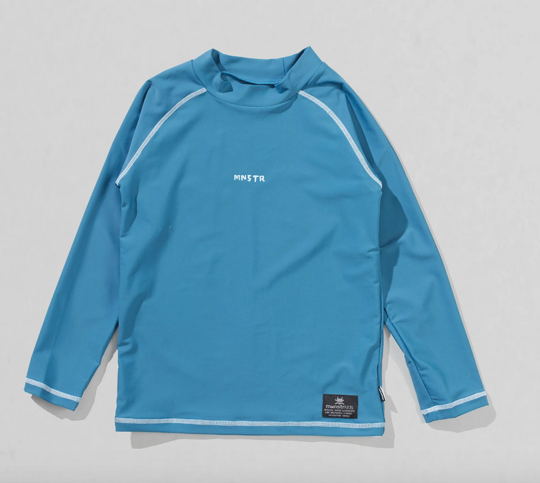 Munster Kids Mnster Longsleeve Rashguard - Dark Denim