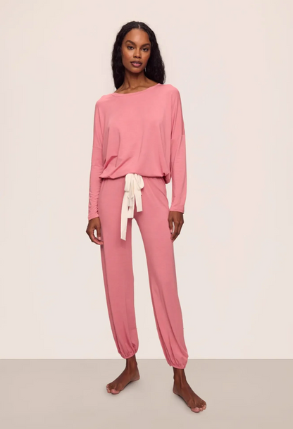 Eberjey Gisele Slouchy Set - Sunkissed Coral/Ivory