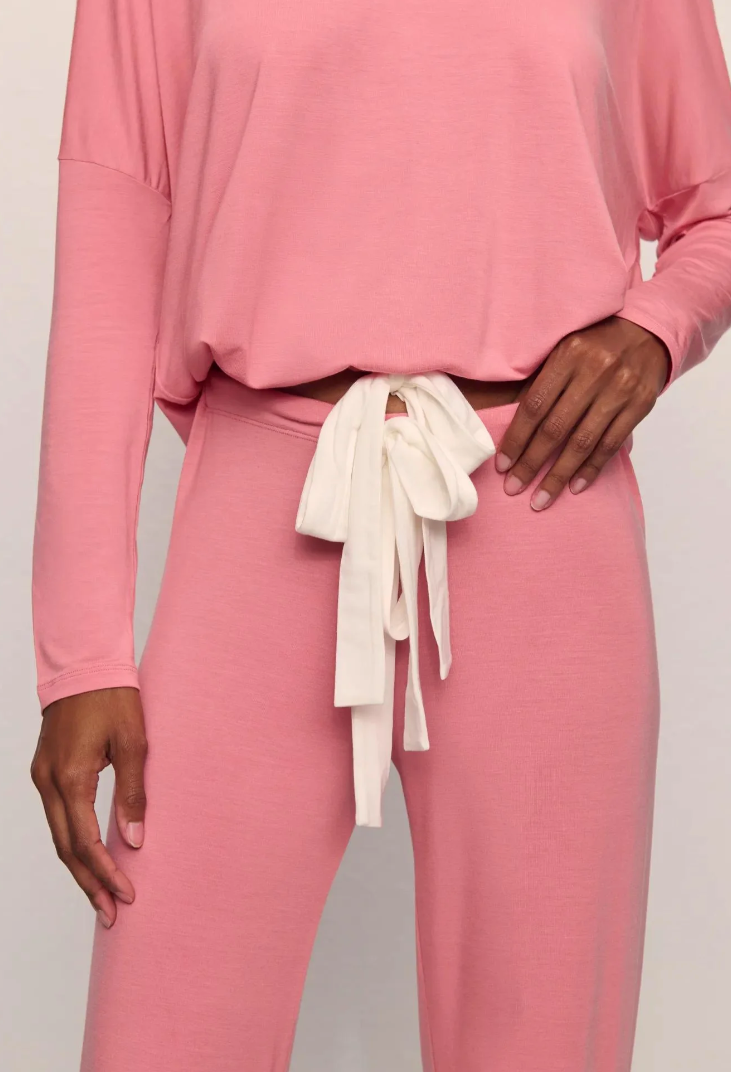 Eberjey Gisele Slouchy Set - Sunkissed Coral/Ivory