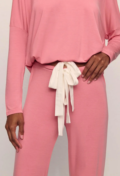 Eberjey Gisele Slouchy Set - Sunkissed Coral/Ivory