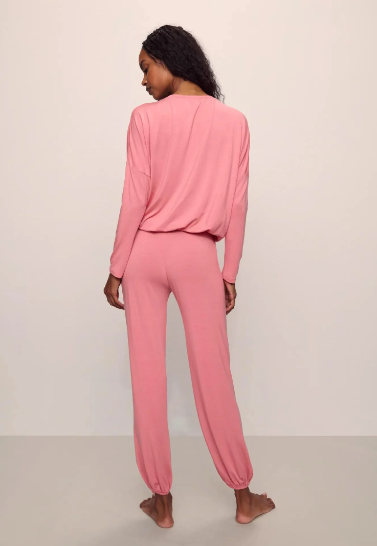 Eberjey Gisele Slouchy Set - Sunkissed Coral/Ivory