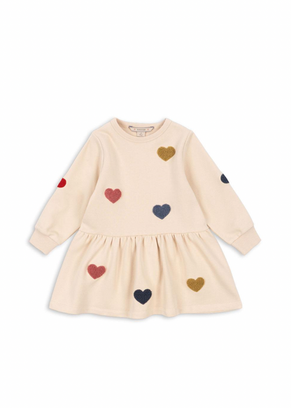 Konges Sløjd Lou Terry Sweat Dress Ocs - Multi Heart