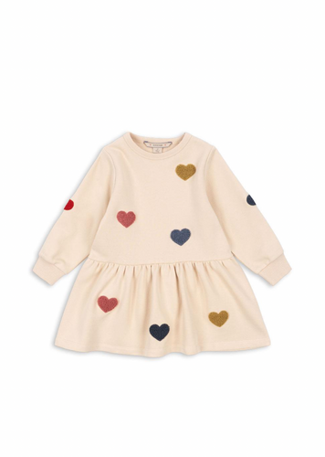 Konges Sløjd Lou Terry Sweat Dress Ocs - Multi Heart