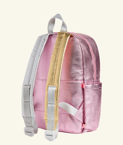 State Bags Kane Mini Backpack - Pink/Silver Metallic Colorblock
