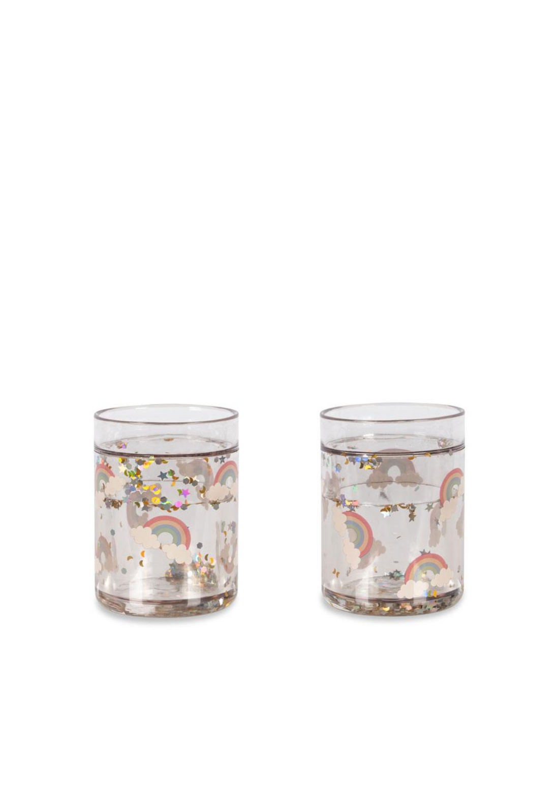 Konges Sløjd 2 Pack Glitter Cups - Rainbow