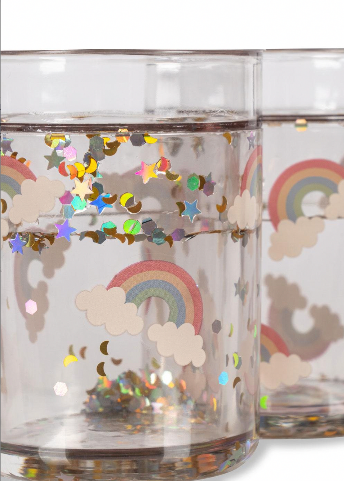 Konges Sløjd 2 Pack Glitter Cups - Rainbow