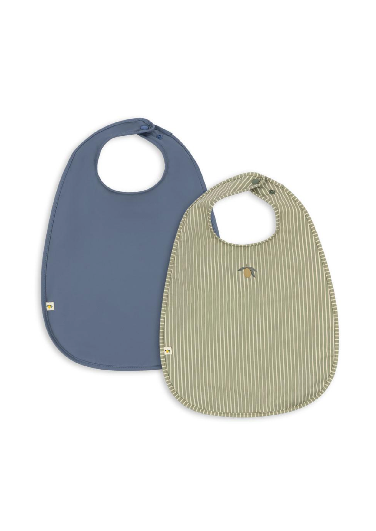 Konges Sløjd 2 Pack Dinner Bib - Tea Stripe/Flint Stone