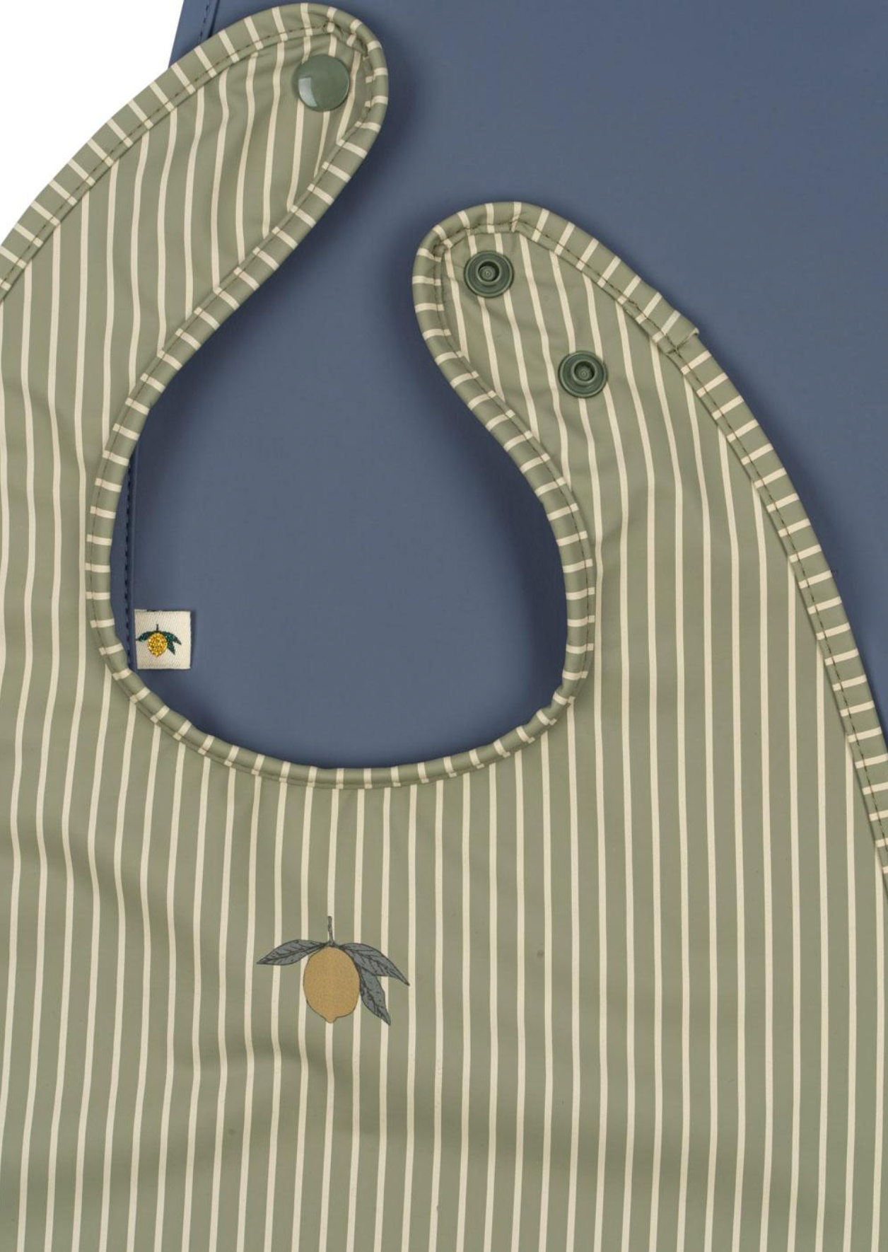 Konges Sløjd 2 Pack Dinner Bib - Tea Stripe/Flint Stone