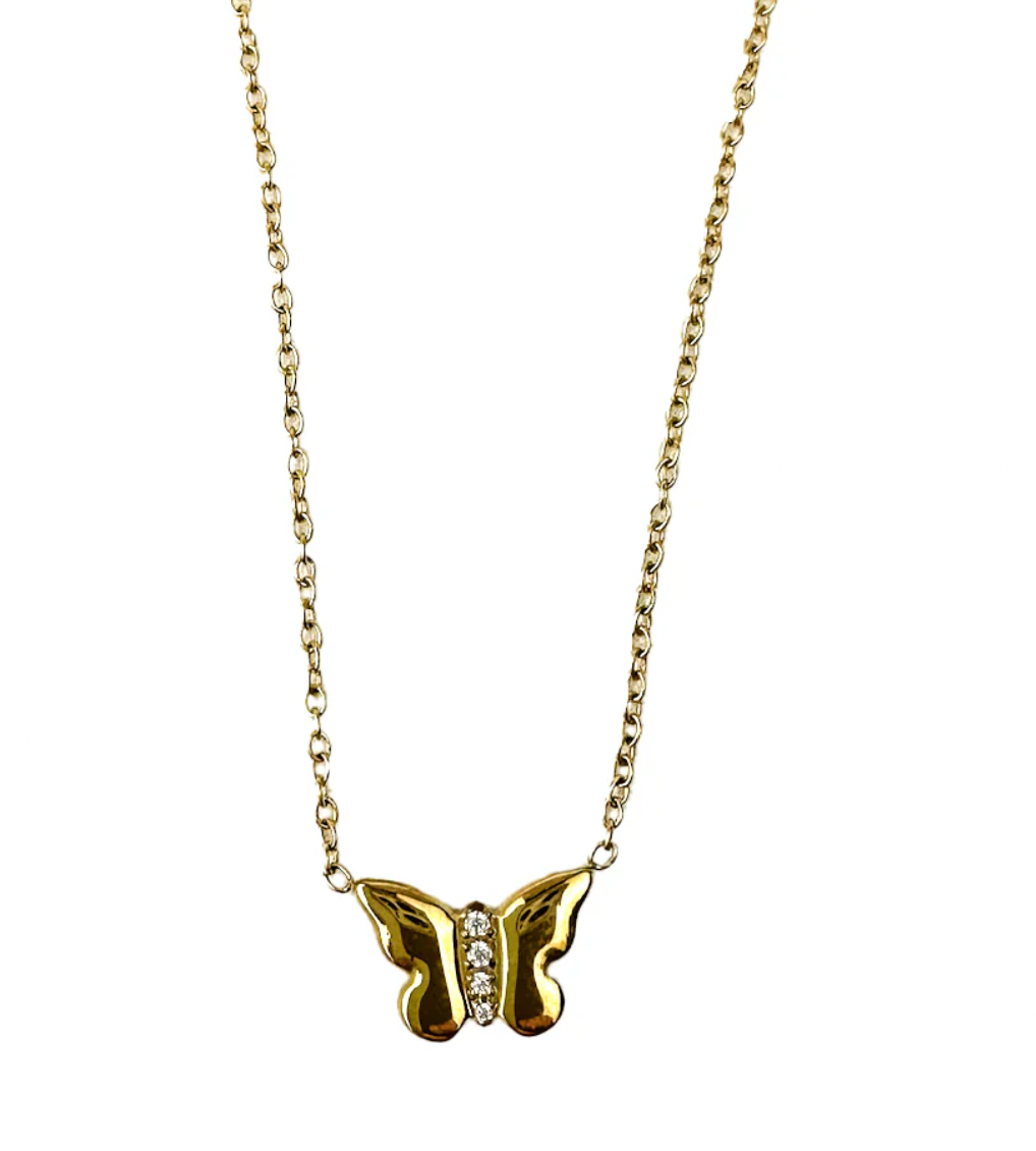 Helmsie Single Butterfly Necklace