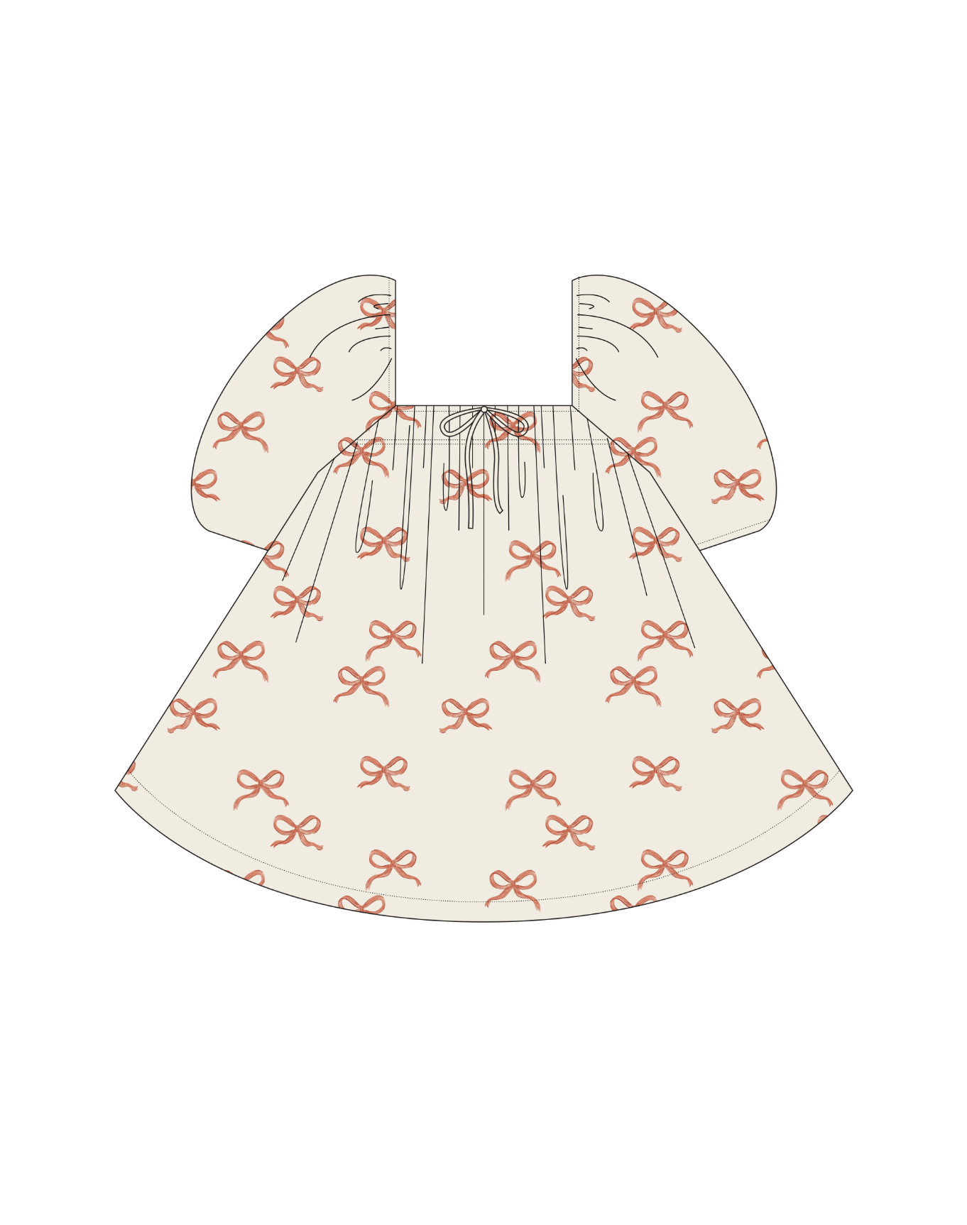 Rylee + Cru Teen Sabrina Mini Dress - Ruby Bows