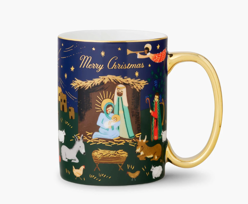 Rifle Paper Co. Nativity Scene Porcelain Mug