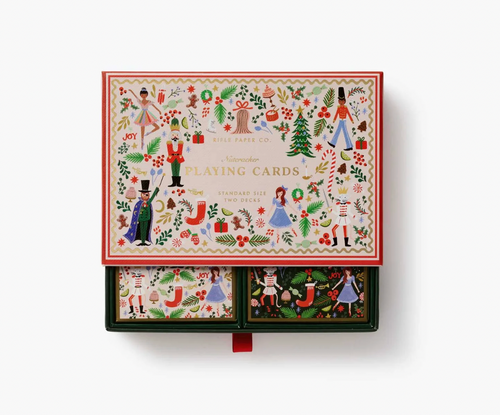 Rifle Paper Co. Playing Card Set - Holly Jolly Nutcracker
