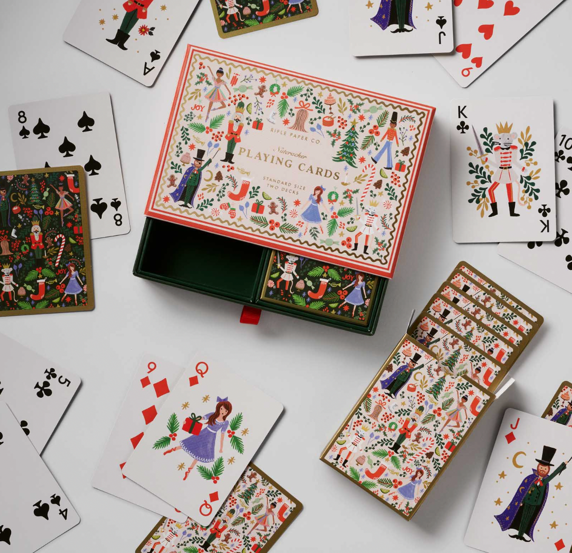 Rifle Paper Co. Playing Card Set - Holly Jolly Nutcracker