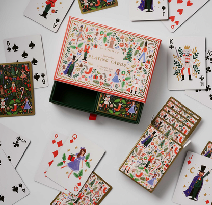 Rifle Paper Co. Playing Card Set - Holly Jolly Nutcracker
