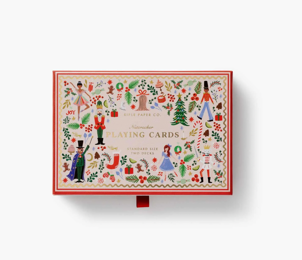 Rifle Paper Co. Playing Card Set - Holly Jolly Nutcracker