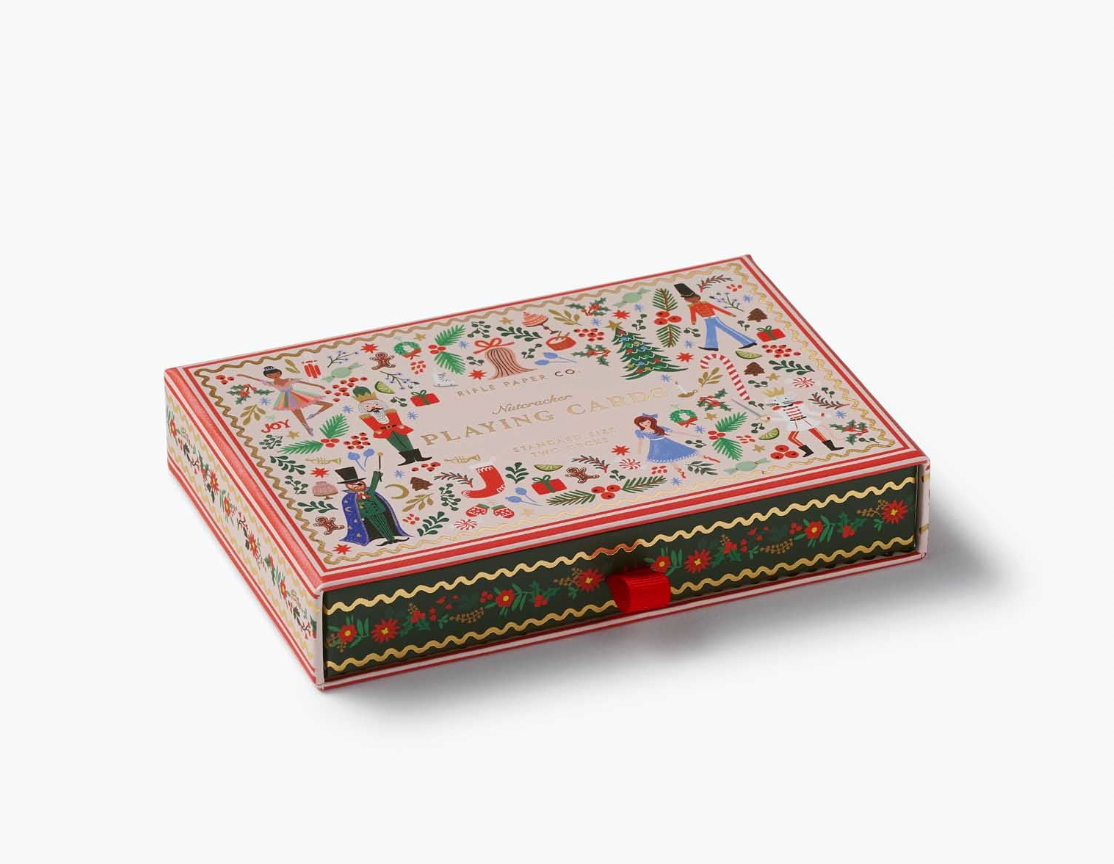 Rifle Paper Co. Playing Card Set - Holly Jolly Nutcracker