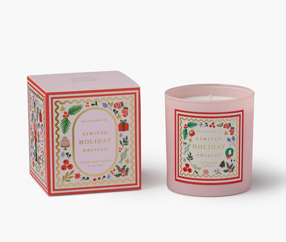 Rifle Paper Co.  Holiday 9oz Glass Candle - Holly Jolly Nutcracker