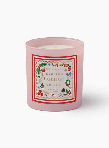 Rifle Paper Co.  Holiday 9oz Glass Candle - Holly Jolly Nutcracker