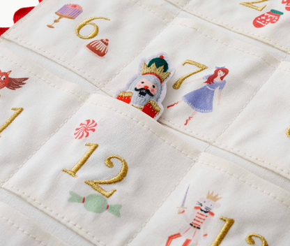 Rifle Paper Co. Nutcracker Embroidered Hanging Advent Calendar