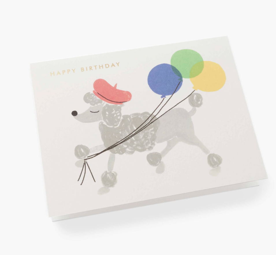 Rifle Paper Co. French Poodle Birthday Card