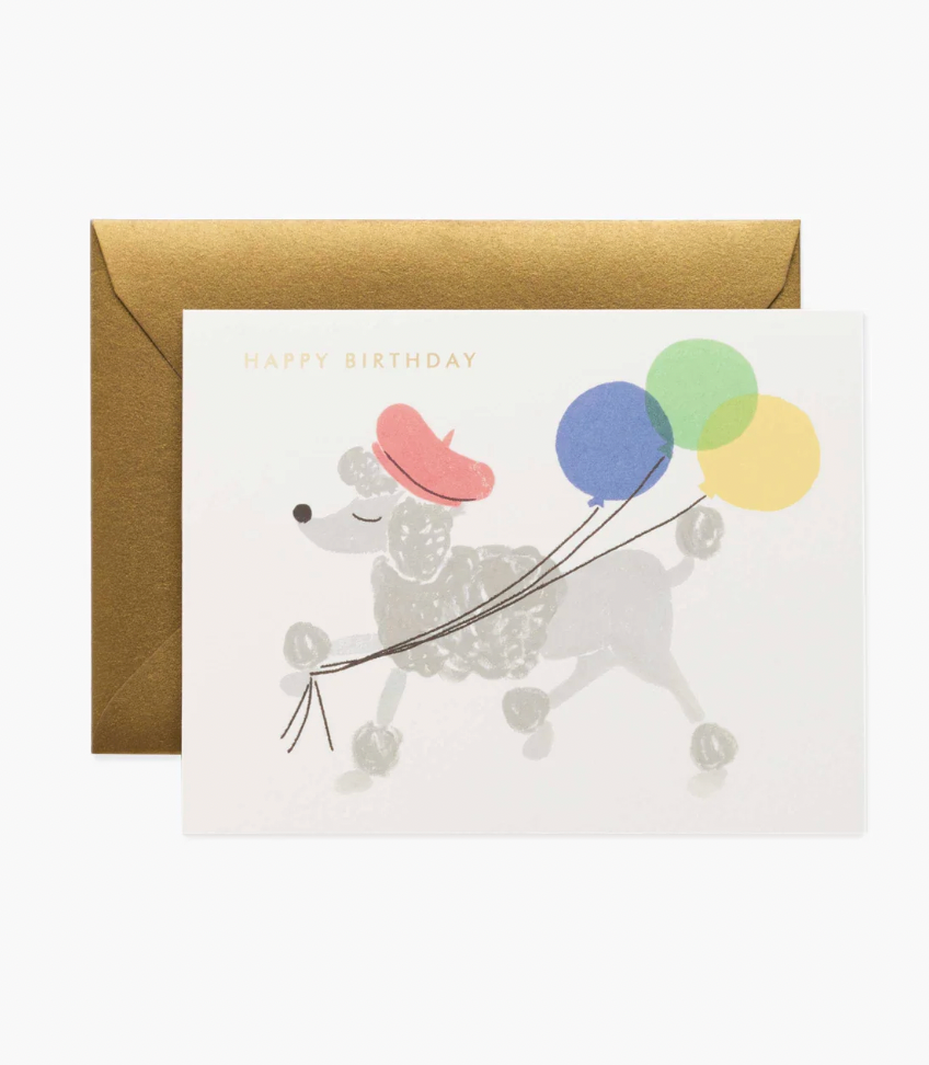 Rifle Paper Co. French Poodle Birthday Card