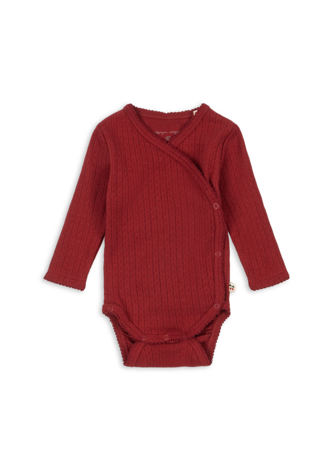 Konges Sløjd Minnie Newborn Body GOTS - Red Dahlia