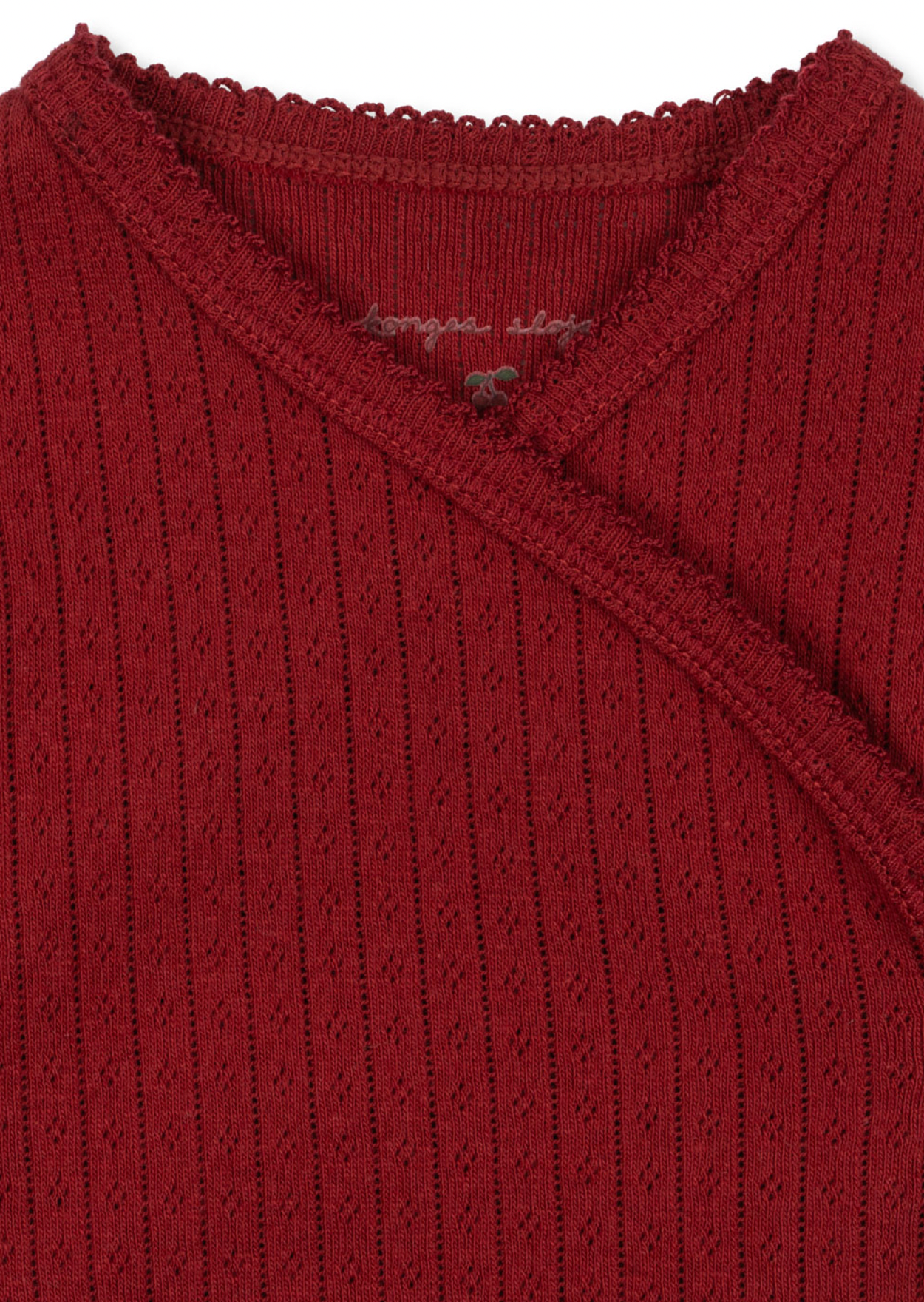 Konges Sløjd Minnie Newborn Body GOTS - Red Dahlia