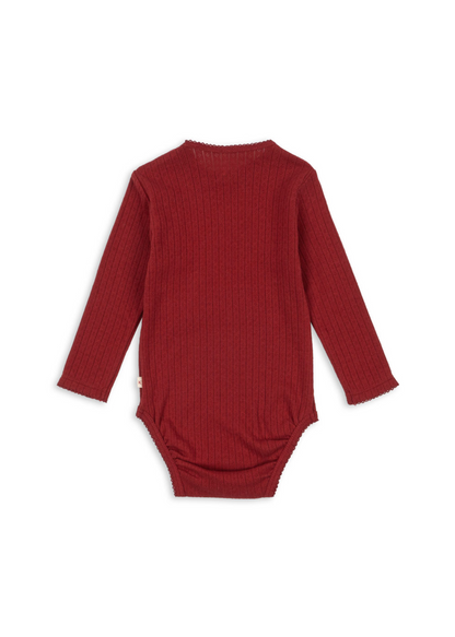 Konges Sløjd Minnie Body GOTS - Red Dahlia