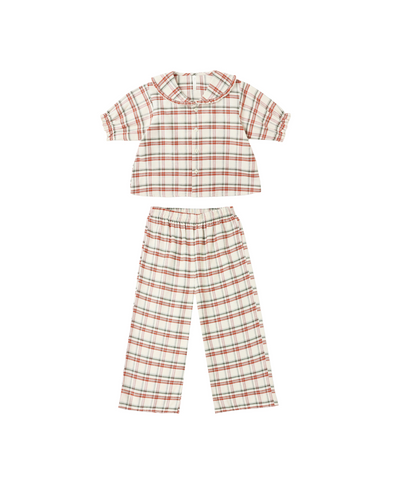 Rylee + Cru Ruffle Pajamas - Holiday Flannel