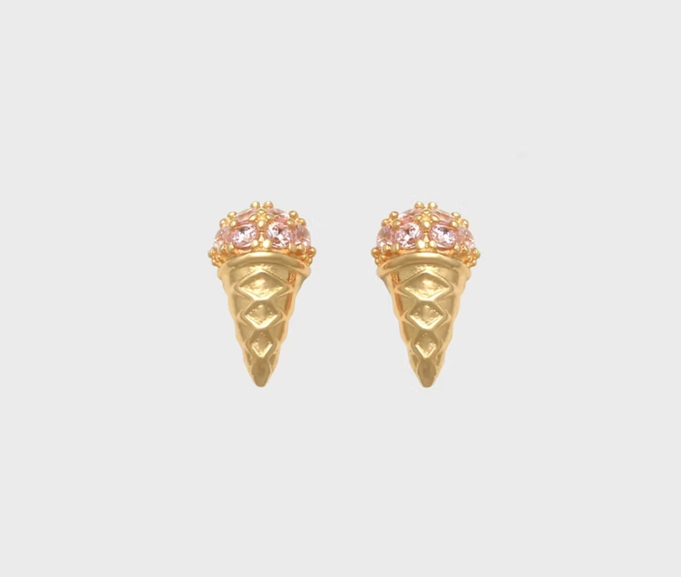 Dalbit NYC Ice Cream Studs - 14k solid gold