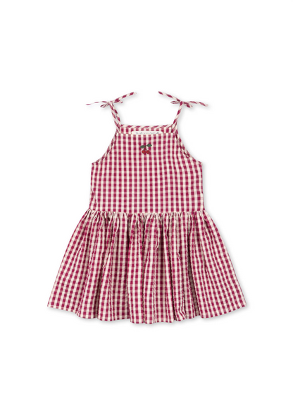Konges Sløjd Isotta Dress GOTS - Raspberry Check