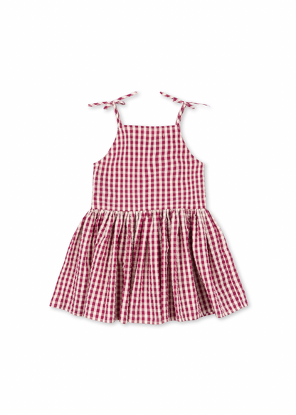 Konges Sløjd Isotta Dress GOTS - Raspberry Check