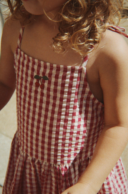 Konges Sløjd Isotta Dress GOTS - Raspberry Check