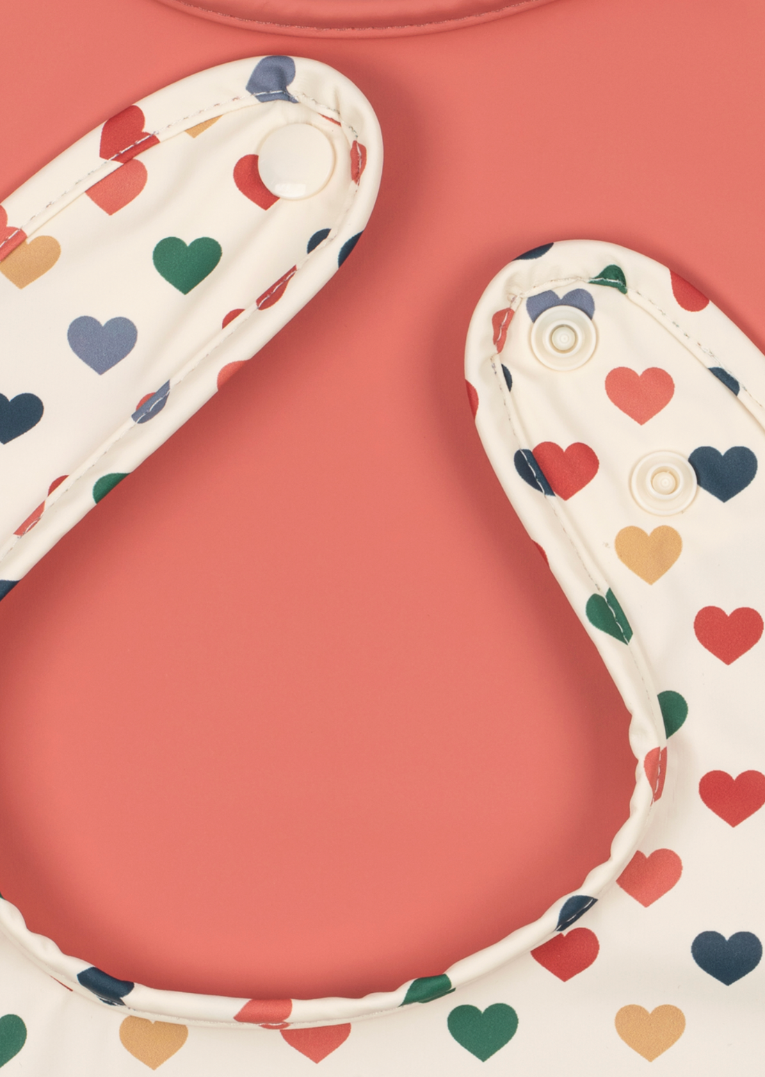 Konges Sløjd 2 Pack Dinner Bib - Coeur Colore/Faded Rose