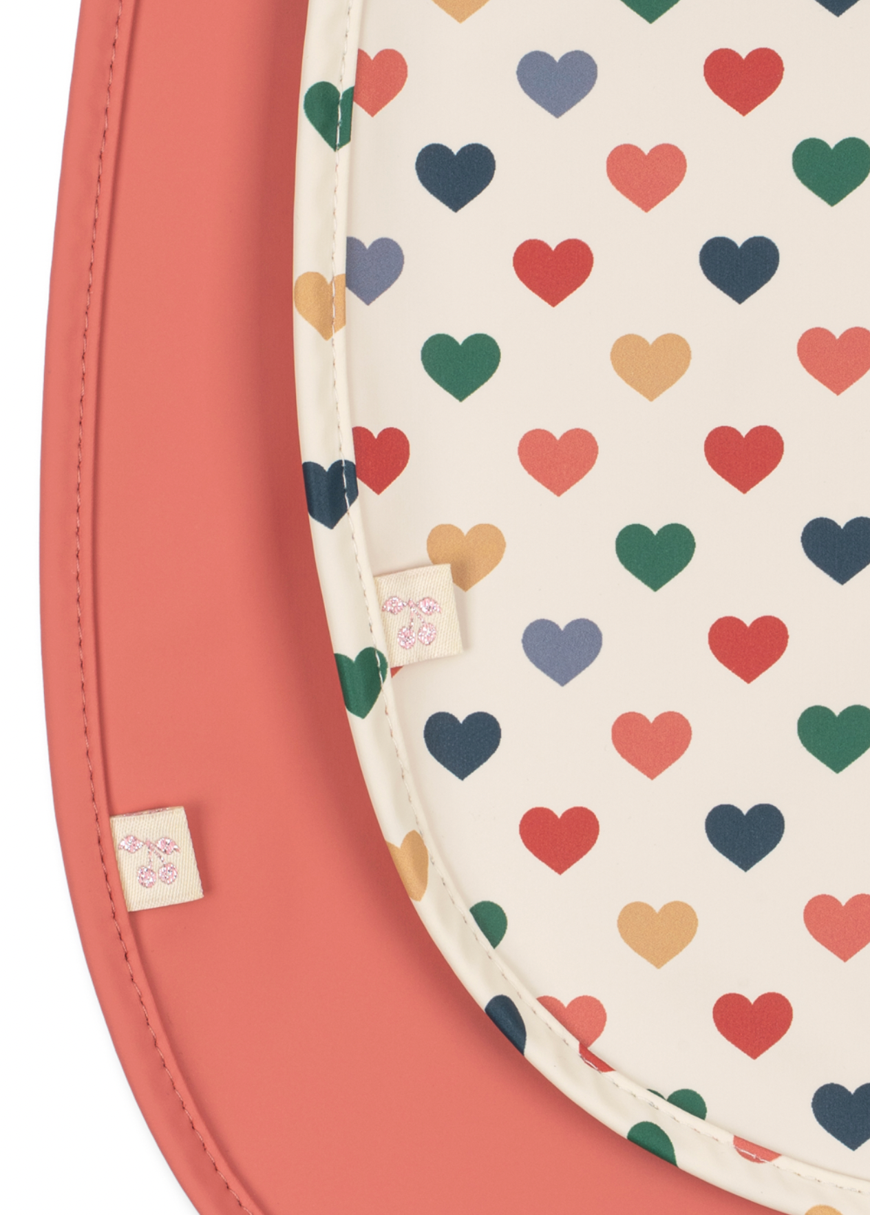 Konges Sløjd 2 Pack Dinner Bib - Coeur Colore/Faded Rose