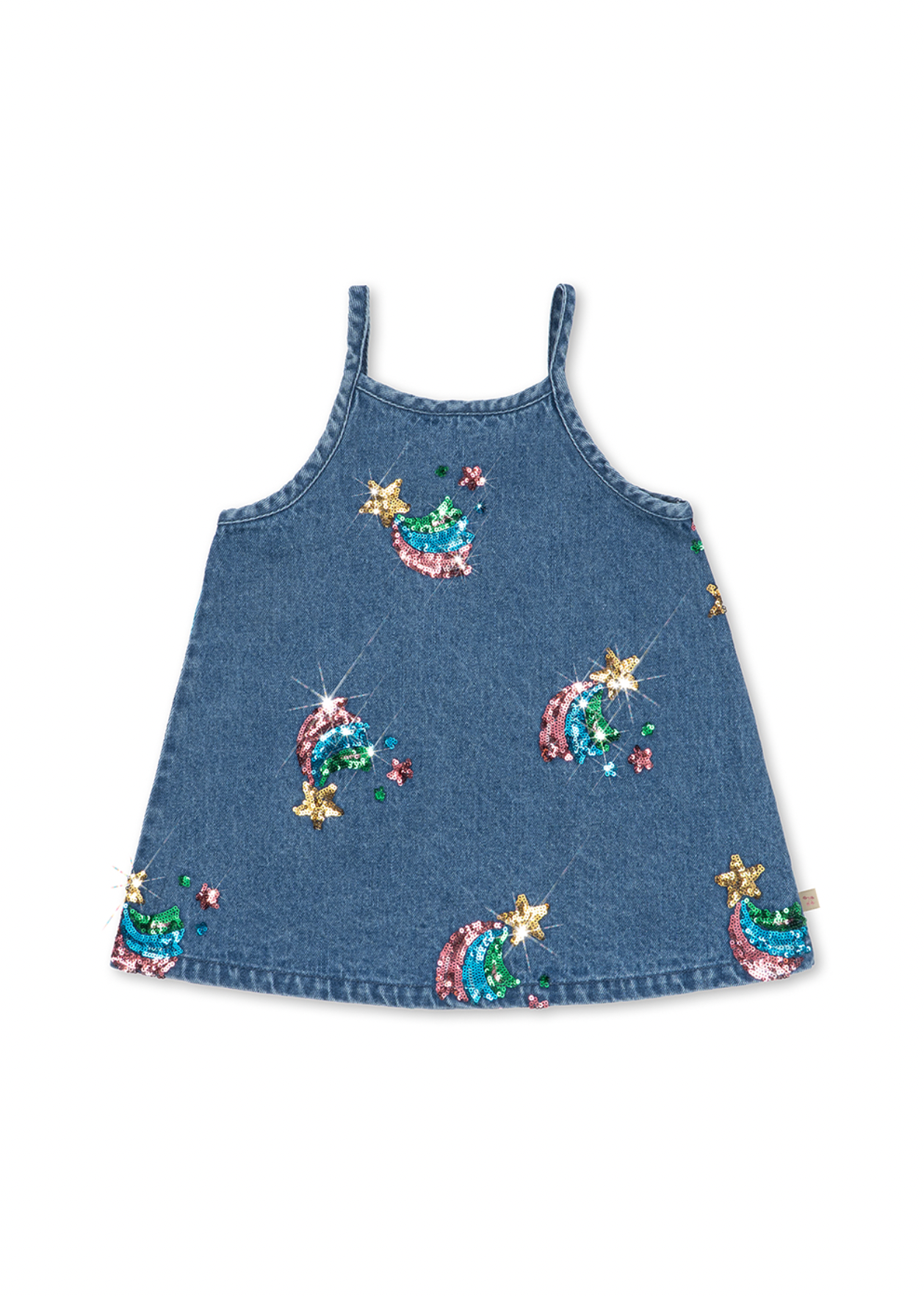 Konges Sløjd Magot Sequin Strap Dress Gots - Rainbow Star