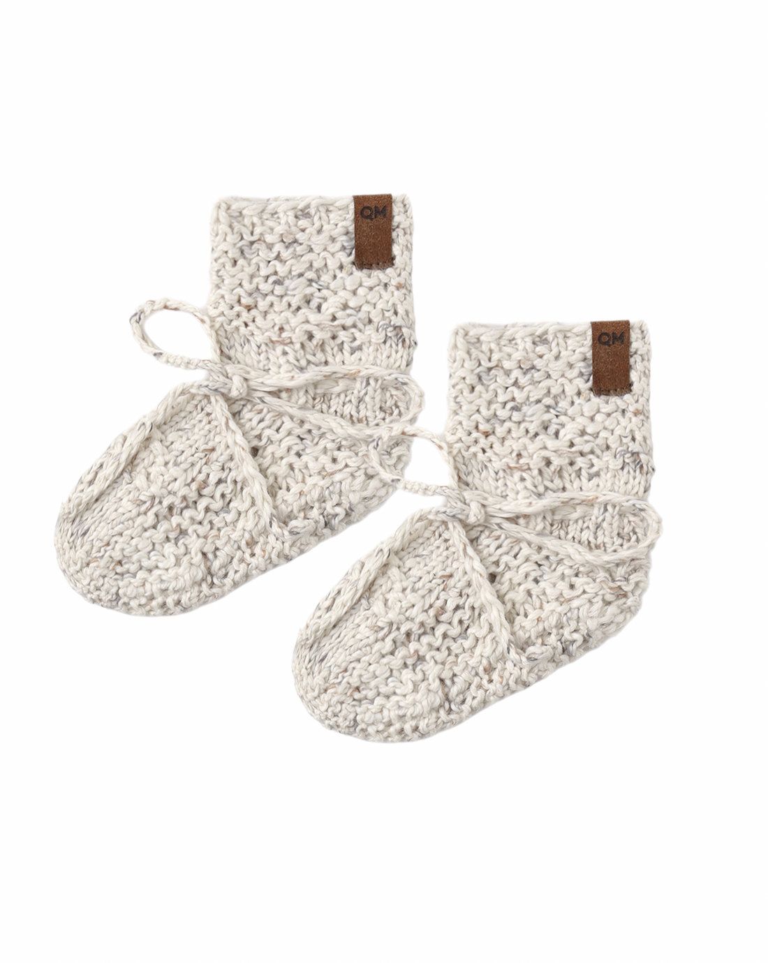 Quincy Mae Knit Booties - Natural Confetti
