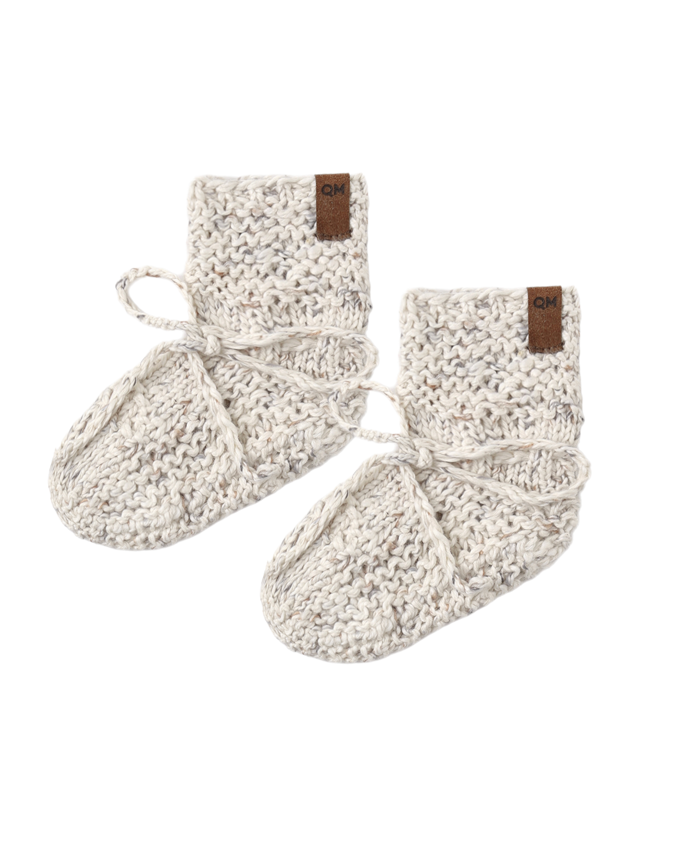 Quincy Mae Knit Booties - Natural Confetti