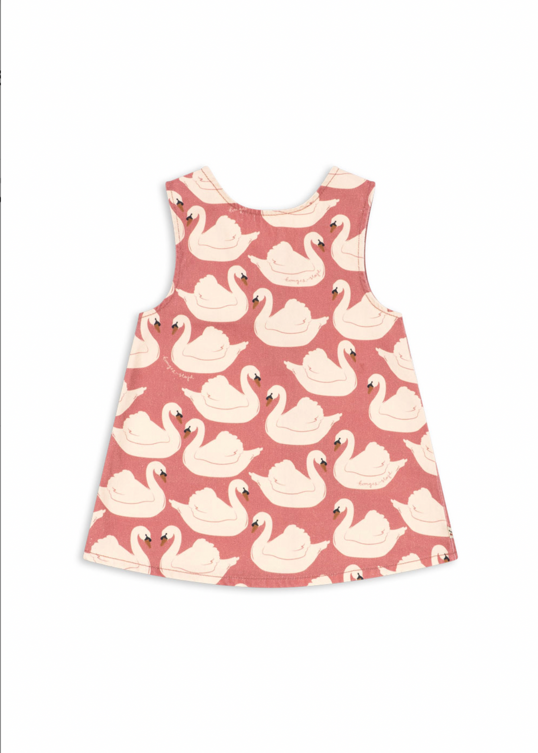 Konges Sløjd Magot Bow Dress Gots - Swan Rose