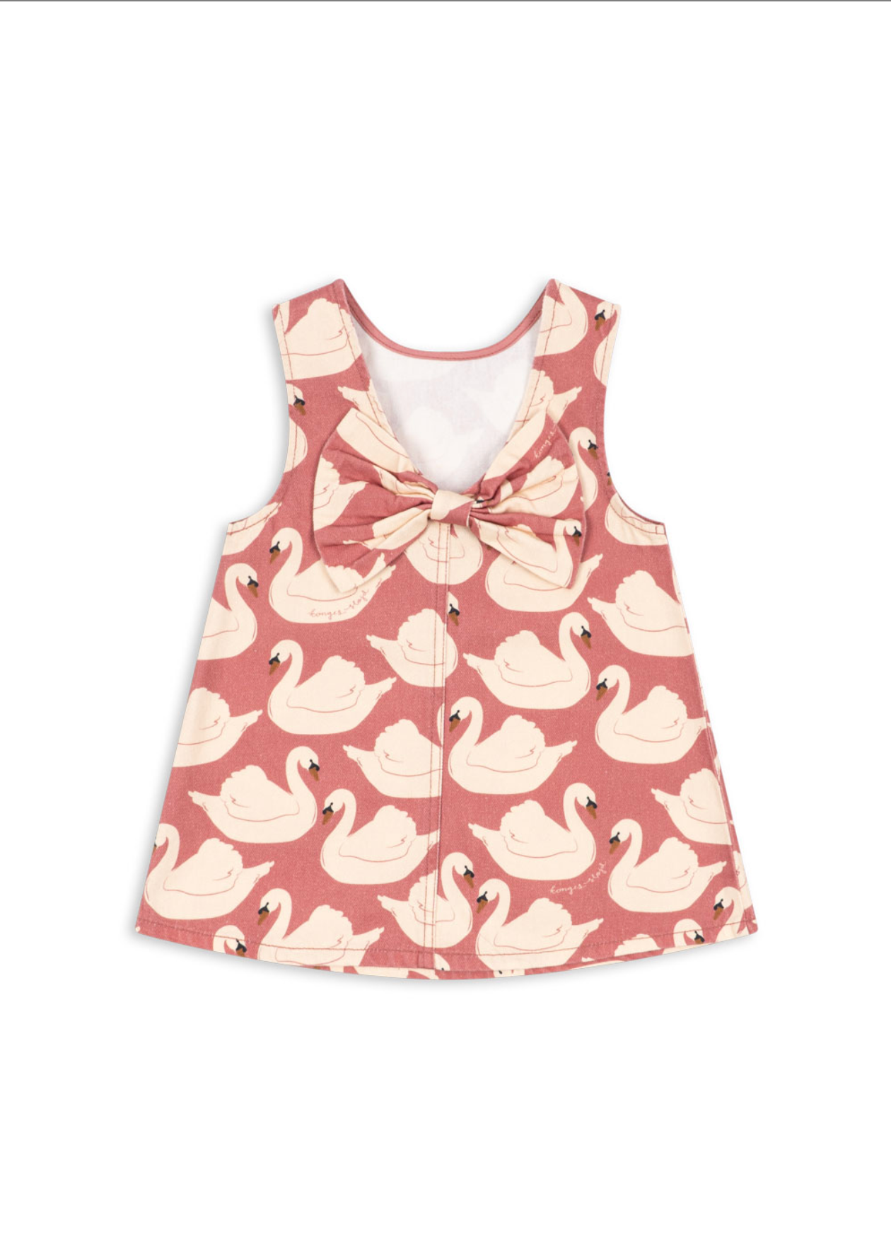 Konges Sløjd Magot Bow Dress Gots - Swan Rose