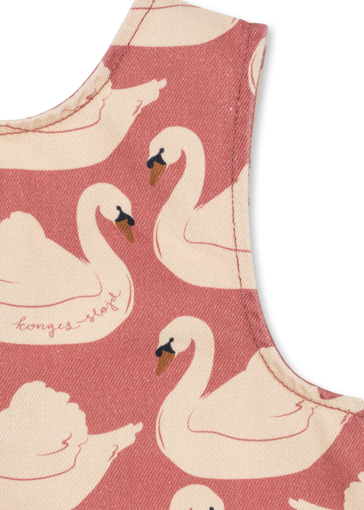 Konges Sløjd Magot Bow Dress Gots - Swan Rose