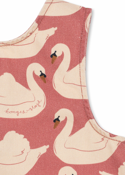 Konges Sløjd Magot Bow Dress Gots - Swan Rose