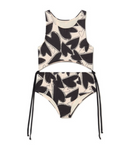 Little Creative Factory Chaotic Love One Piece Swimsuit - Black & Cream