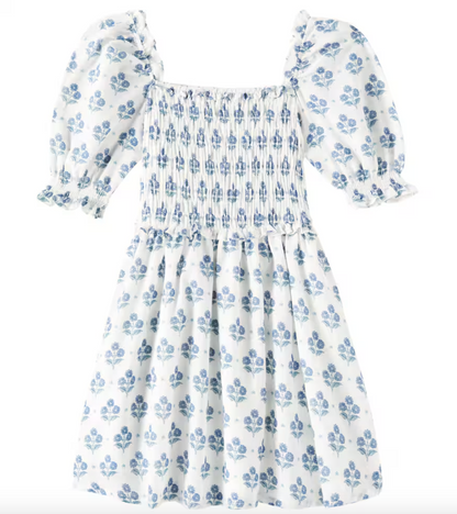 The New Society Eleni Dress - Hyacinth Print